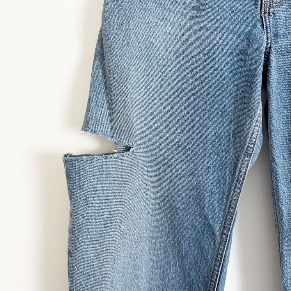 ABERCROMBIE The Loose High Rise Curve Love Jeans Slashed 25 Short - Picture 7 of 13